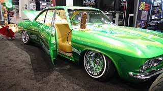 1966 Corvair Lowrider from New Ride in France at SEMA 2017.