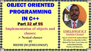 Nested Classes in Implementation of Objects and Classes in C++ OOP