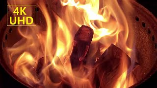 Cozy Campfire Sounds for sleeping. Fireplace Sounds for Relaxing. Crickets Sounds. 4k video.