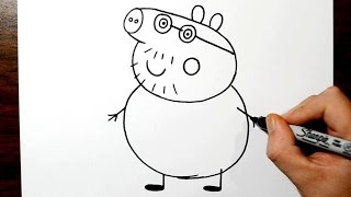 How to Draw Daddy Pig - Percy (Percington) Pig