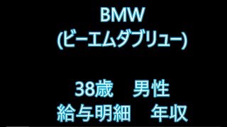 BMW 38歳男性　給与明細　年収