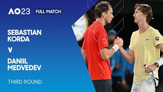 Sebastian Korda v Daniil Medvedev Full Match | Australian Open 2023 Third Round