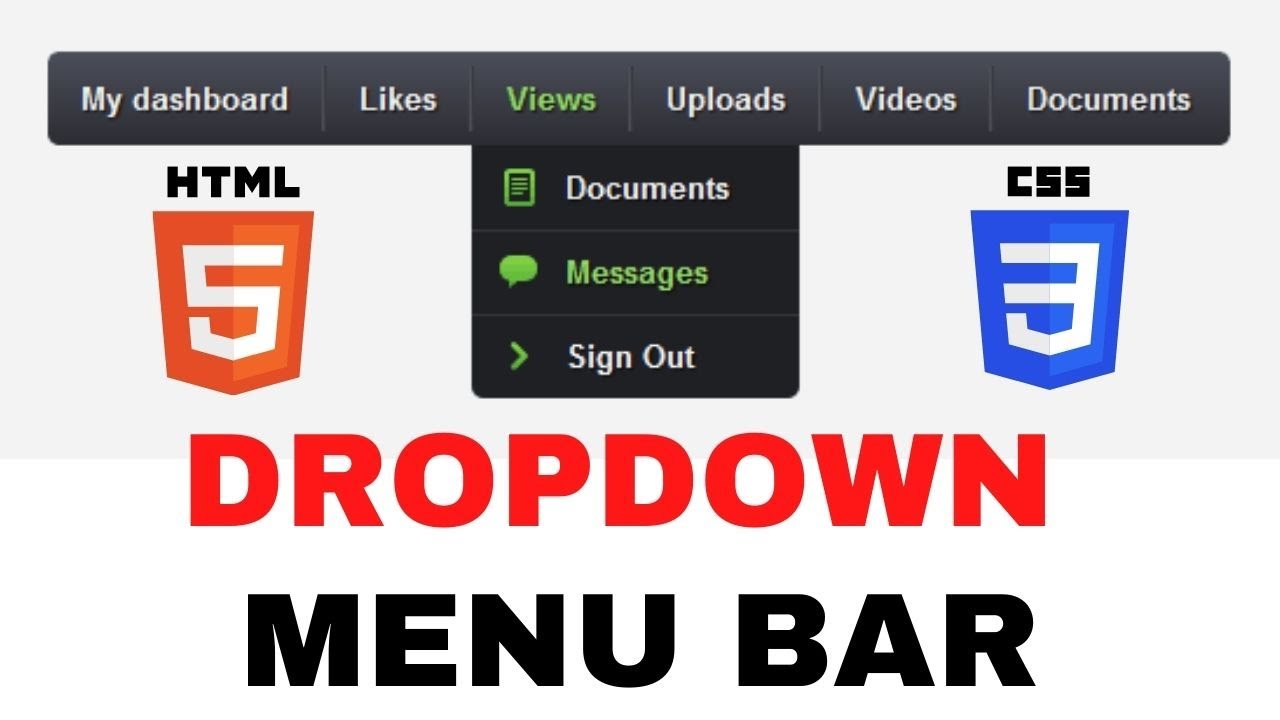 How To Make Drop Down Menu Using HTML And CSS