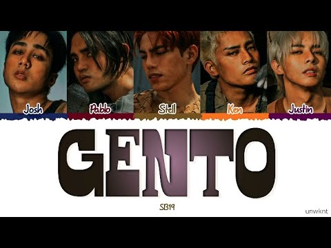 SB19 - 'GENTO' Lyrics (Color Coded Lyrics Tag/Eng) - YouTube