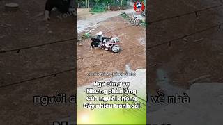 HEARTBREAKING: Wife falls and gets hurt, husband only cares about uprighting and washing the car.