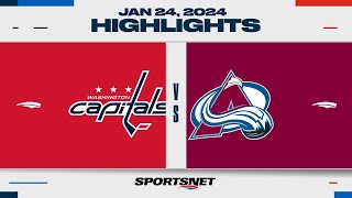 NHL Highlights | Capitals vs. Avalanche - January 24, 2024