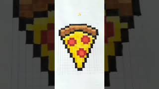 Trying pixel art for the first time🍕 #pixelart #pizza #ideas #ohuhumarkers