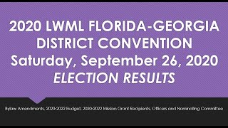 2020 LWML-FLGA Convention - Balloting Results Announcement