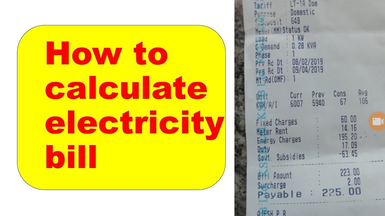 How To Calculate Electricity Bill | KSEB - YouTube