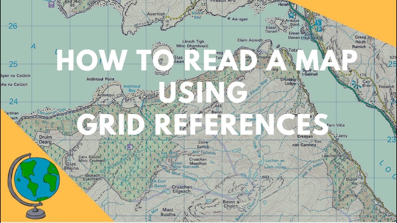 How To Read Maps Grid References Geography Skills Youtube