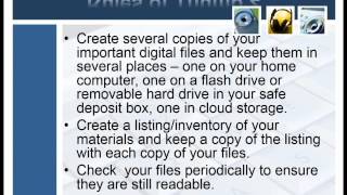 Personal Digital Archiving