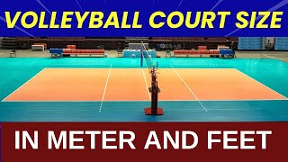 volleyball court size / volleyball court measurements in meters | volleyball court size in feet