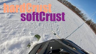 KiteSnowboard  - hard crust and soft crust