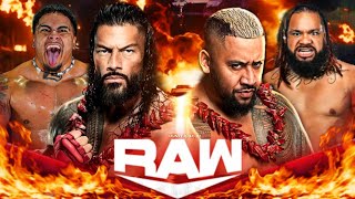 Roman Reigns \u0026 Zilla Fatu vs Solo Sikoa \u0026 Jacob Fatu WWE Raw Tag Team - FULL MATCH