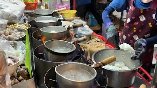 Best Street Food ! Seafood Porridge, Pan Fried Milkfish, Oyster Omelet - Taiwanese Street Food