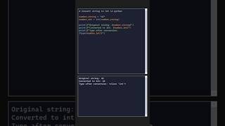 Convert String to Int in Python(type casting) #python #coding #pythonprogramming #programming
