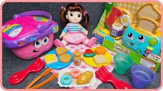 Mini Picnic Basket Set Satisfying with Unboxing Compilation Toys ASMR