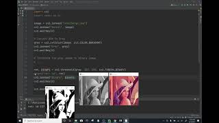 OpenCV(read image, convert gray, binary)