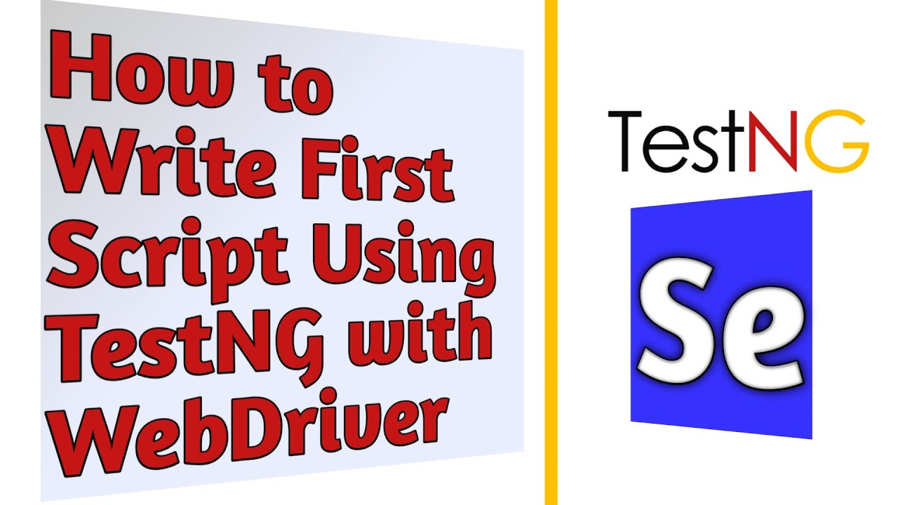 How To Write First Script Using Testng With Webdriver Youtube