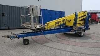 775516 DINO LIFT 260XT TOWABLE ARTICULATED BOOM WORK LIFT 2600CM 2007 BI-FUEL