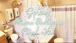 Spring Master Bathroom Refresh + BIGLOTS Haul ✨| 2 bedroom apartment living | MinksfamilyVlogs