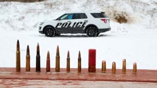 POLICE INTERCEPTOR BALLISTICS LEVEL III TESTING B ROLL