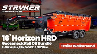 16' Horizon HRD GN Roll Off Bundle (2) 10k Axles + 3 Bins