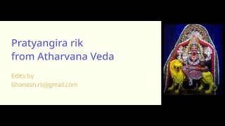 Sri Pratyangira rik from Atharvana veda