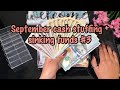 Cash envelope stuffing and sinking funds September Paycheck 3 | Ari Budgets