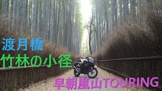 【モトブログ】vol.21 GSXR125とAPE50でバイク女子と行く京都嵐山渡月橋＆竹林の小径