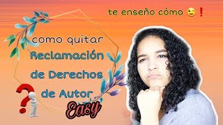 COMO QUITAR RECLAMACION DE DERECHO DE AUTOR | COMO SILENCIAR AUDIO CON COPYRIGHT