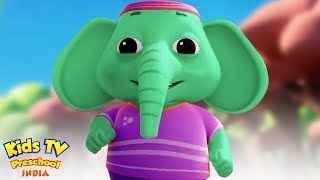 Ek Mota Hathi, एक मोटा हाथी, Hindi Nursery Rhyme and Cartoon for Kids