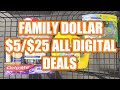 FAMILY DOLLAR $5/$25 ALL DIGITAL DEALS #familydollar #familydollarcouponing #couponing