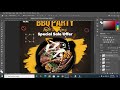 how to design a professional bbq party banner post for social media photoshop tutorial