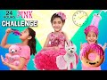 24 Hour Living in A PINK WORLD With My Pet Challenge | MyMissAnand