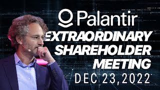 🚨 Emergency Palantir Shareholder Meeting in December!