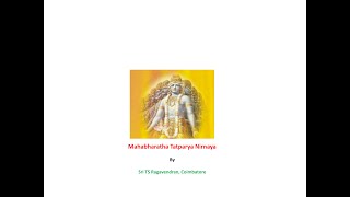 Mahabharatha Tatparya_Nirnaya _Lecture 52 (Shri TS Ragavendran_Coimbator_India)