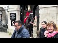 boss soldier and police stepped in to protect the horse worst protests happened at the horse guards