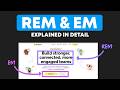CSS Relative Units: REM & EM - The Most Detailed Explanation on YouTube!