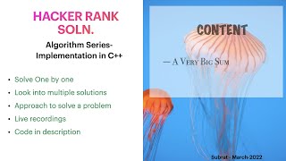 4: A Very Big Sum | Hackerrank C++ Algorithm Solution