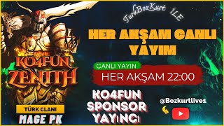 KO4FUN (Turk Clan) PK Canlı.. 🔥ZENITH ve IMMORTAL  büyük birleşim, 17 Ocak 2025 günü saat 18:00’da