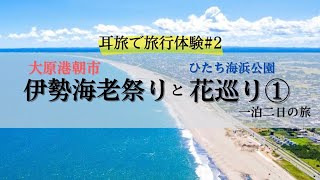 プレミアムステージ桜花🌸耳旅第２弾！大原港朝市伊勢エビ祭とひたち海浜公園花巡りの旅①