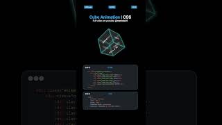 3D Rotating Cube Animation Using Only CSS! 🎲✨ | Full Code Inside