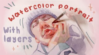 How to mix colors | Watercolor Portrait Painting | Paint and chat