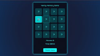 Code Match Memory Card Game with JavaScript HTML CSS #javascript