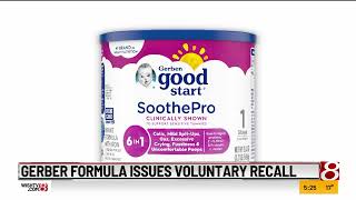 Gerber formula issues voluntary recall