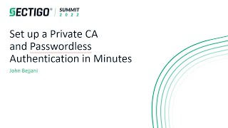 Set up a Private CA and Passwordless Authentication in Minutes