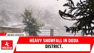 Heavy snowfall in Doda district.