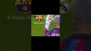 Barcelona Vs Real Madrid 2-1 #shorts #football برشلونة ضد ريال مدريد اثنين واحد