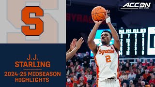 Syracuse G J.J. Starling Midseason Highlights | 2024-25 ACC Men's Basketball